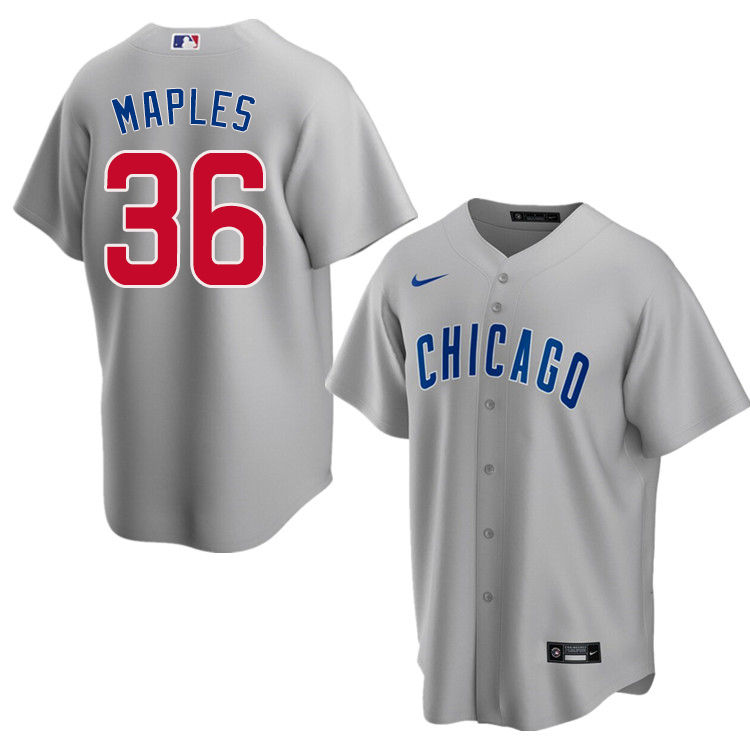 Nike Men #36 Dillon Maples Chicago Cubs Baseball Jerseys Sale-Gray